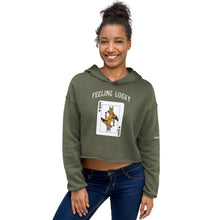 Load image into Gallery viewer, Feeling Lucky Women&#39;s Crop Hoodie