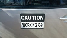 Caution Working K9 Vehicle Magnet