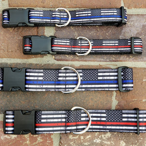 Thin Blue Line / Thin Red Line Adjustable Collars