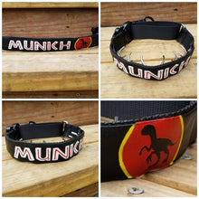 Load image into Gallery viewer, Custom Painted Leather Tactical Covered Prong Collars