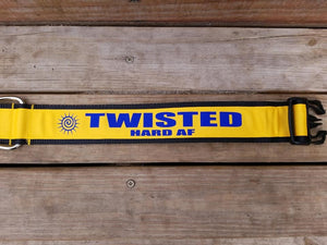 2" wide "TWISTED / HARD AF" Dog Collar