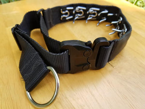 Custom Painted Leather Tactical Covered Prong Collars
